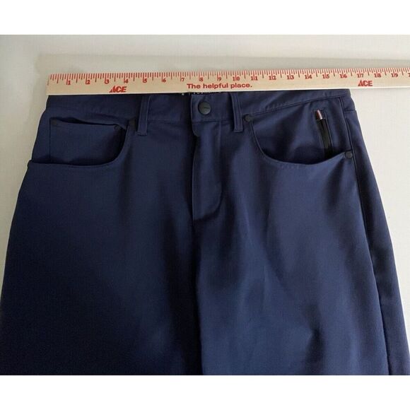 Fourlaps 31 x 32 Traverse Performance Chino Tech Pants Blue Slim Leg Four Laps - Picture 8 of 10
